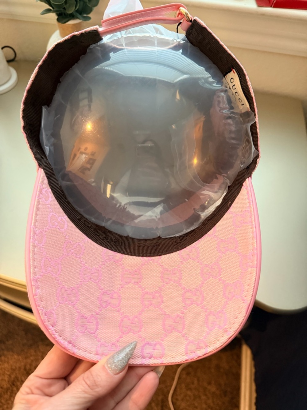Pink GG Logo Baseball Cap New - Picture 6 of 8